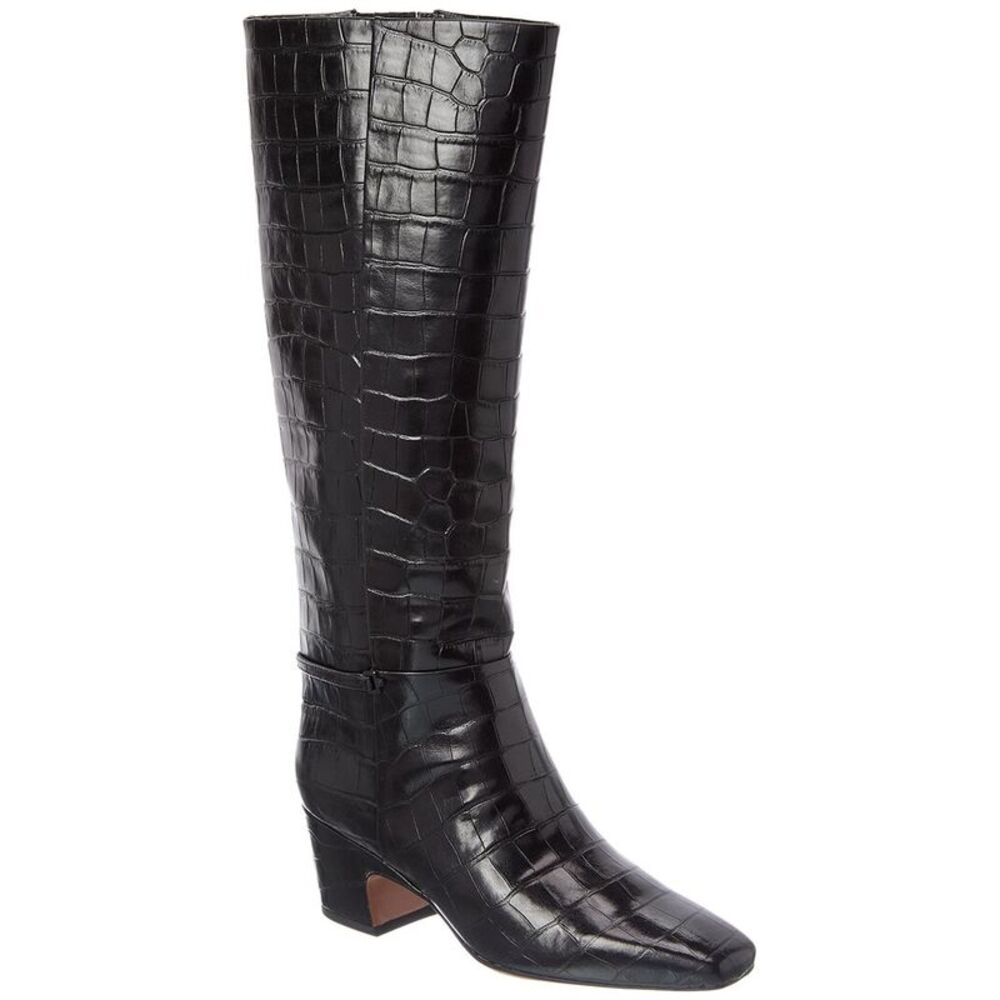 Franco Sarto L-Sorelina Croc-Embossed Boot, Black